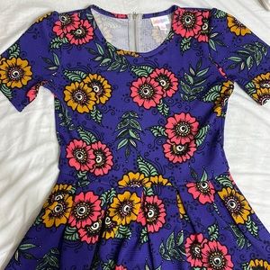 LuLaRoe floral A-line dress